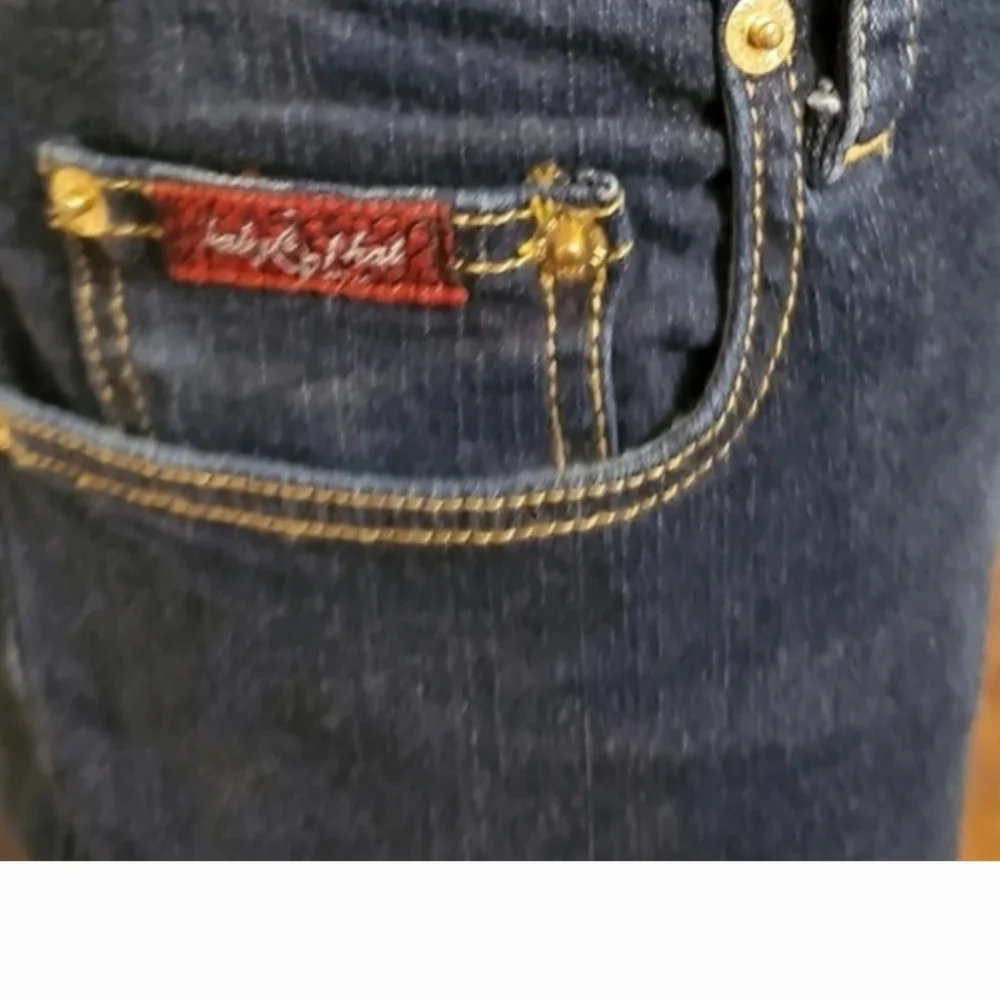 Baby Phat Y2K Bootcut Jeans Size 20 Plus Size Dark Wash Logo Pocket Denim